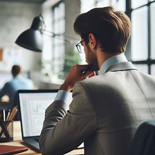 Person focusing on work using mobile app